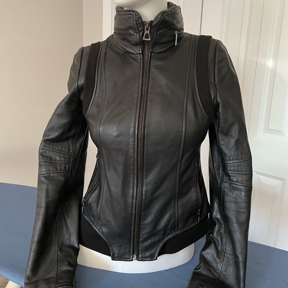 Rudsak Black Leather Jacket - Picture 3 of 5